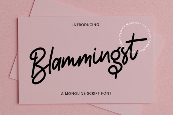 Blammingst: A Script Font for Modern Elegance