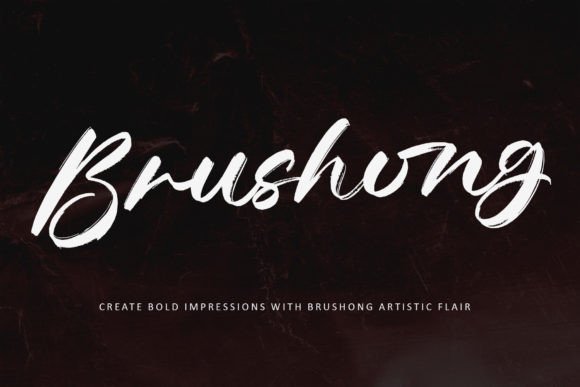 Brushong: A Brush Script Font with Natural Energy